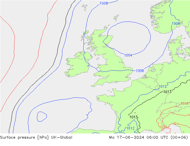 Yer basıncı UK-Global Pzt 17.06.2024 06 UTC