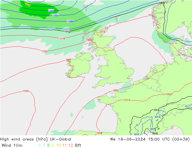 Windvelden UK-Global wo 19.06.2024 15 UTC