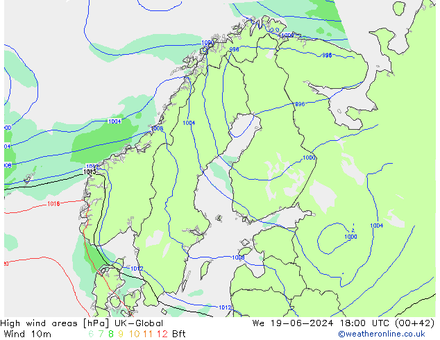 High wind areas UK-Global We 19.06.2024 18 UTC