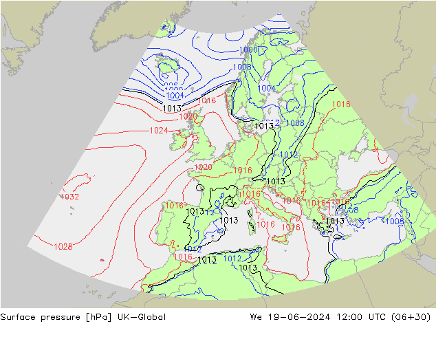Bodendruck UK-Global Mi 19.06.2024 12 UTC