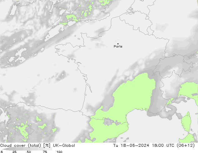 Wolken (gesamt) UK-Global Di 18.06.2024 18 UTC