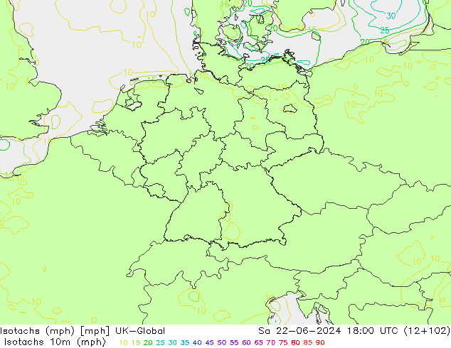 Isotachs (mph) UK-Global Sa 22.06.2024 18 UTC