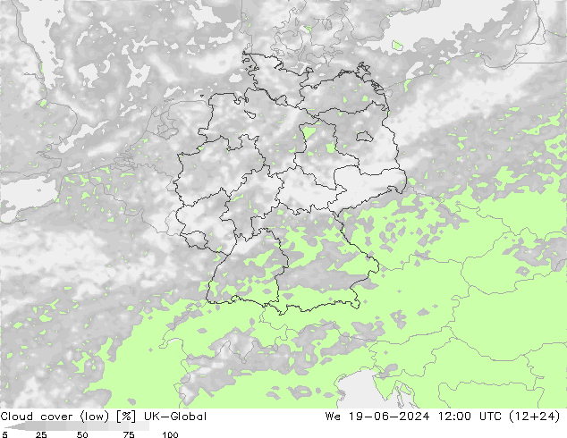 Wolken (tief) UK-Global Mi 19.06.2024 12 UTC