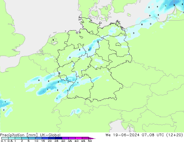 Precipitazione UK-Global mer 19.06.2024 08 UTC