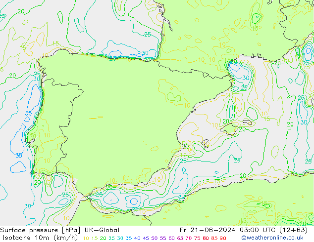 Isotachs (kph) UK-Global пт 21.06.2024 03 UTC