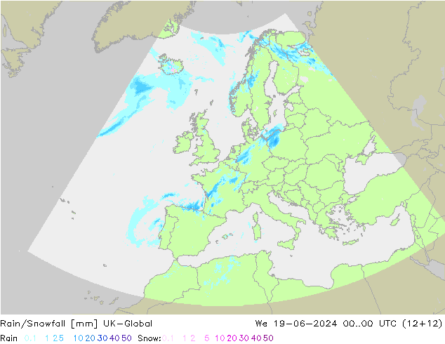Lluvia/nieve UK-Global mié 19.06.2024 00 UTC