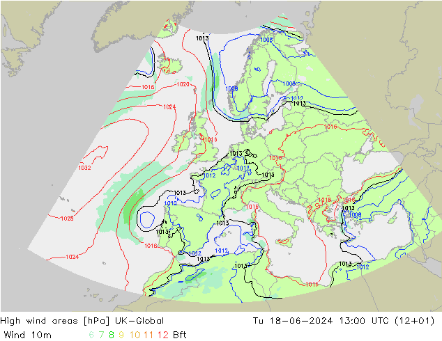 yüksek rüzgarlı alanlar UK-Global Sa 18.06.2024 13 UTC