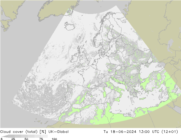 zachmurzenie (suma) UK-Global wto. 18.06.2024 13 UTC