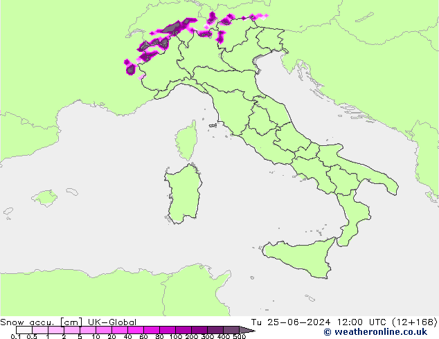 Snow accu. UK-Global mar 25.06.2024 12 UTC