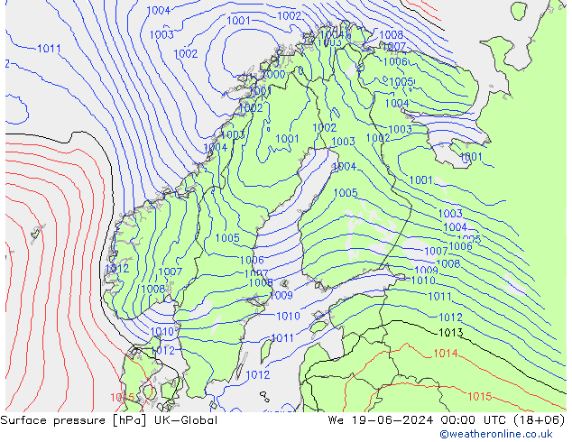 Bodendruck UK-Global Mi 19.06.2024 00 UTC