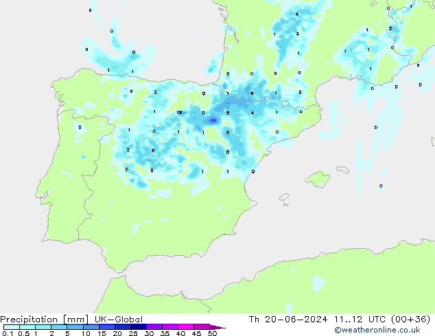 осадки UK-Global чт 20.06.2024 12 UTC