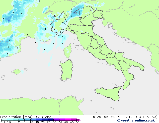 Srážky UK-Global Čt 20.06.2024 12 UTC