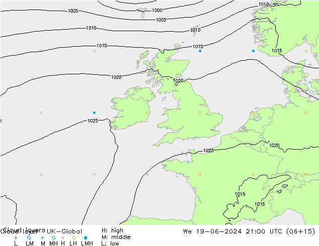 Cloud layer UK-Global St 19.06.2024 21 UTC