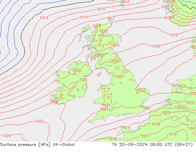 Yer basıncı UK-Global Per 20.06.2024 09 UTC