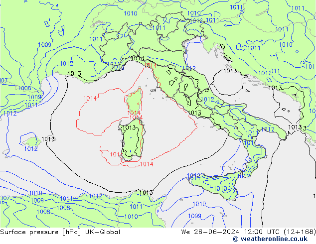 Bodendruck UK-Global Mi 26.06.2024 12 UTC