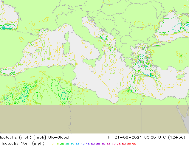 Isotachen (mph) UK-Global Fr 21.06.2024 00 UTC