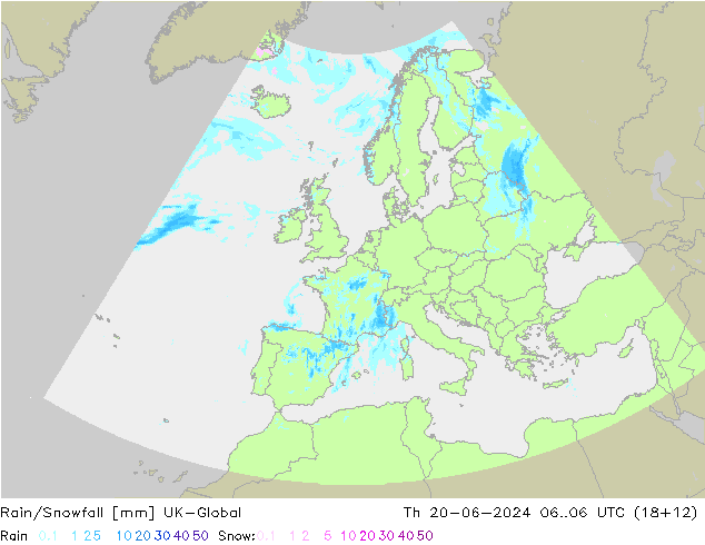 Regen/Schneefall UK-Global Do 20.06.2024 06 UTC