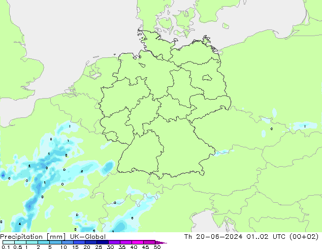 Precipitation UK-Global Th 20.06.2024 02 UTC