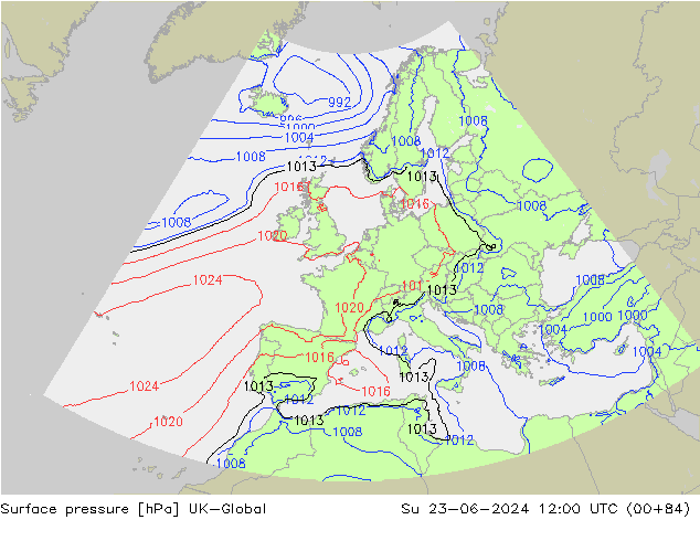 Bodendruck UK-Global So 23.06.2024 12 UTC