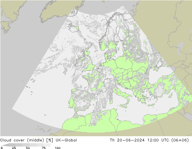 Nubes medias UK-Global jue 20.06.2024 12 UTC
