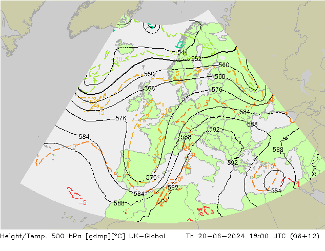 Yükseklik/Sıc. 500 hPa UK-Global Per 20.06.2024 18 UTC
