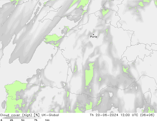 zachmurzenie (wysokie) UK-Global czw. 20.06.2024 12 UTC