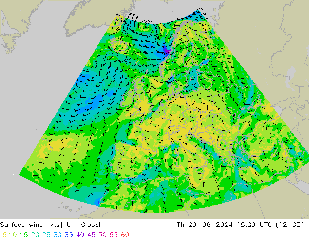 Rüzgar 10 m UK-Global Per 20.06.2024 15 UTC