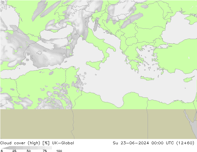 Nuages (élevé) UK-Global dim 23.06.2024 00 UTC