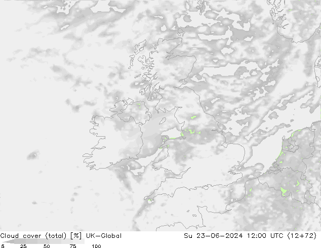 Wolken (gesamt) UK-Global So 23.06.2024 12 UTC