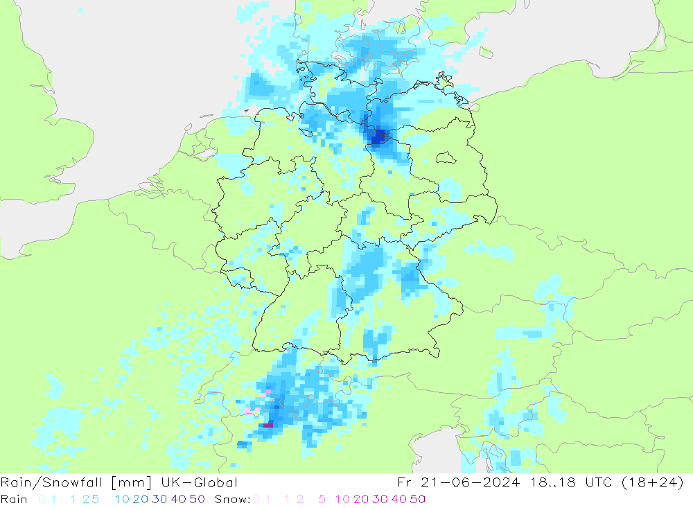 Rain/Snowfall UK-Global Cu 21.06.2024 18 UTC