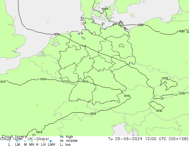 Cloud layer UK-Global mar 25.06.2024 12 UTC