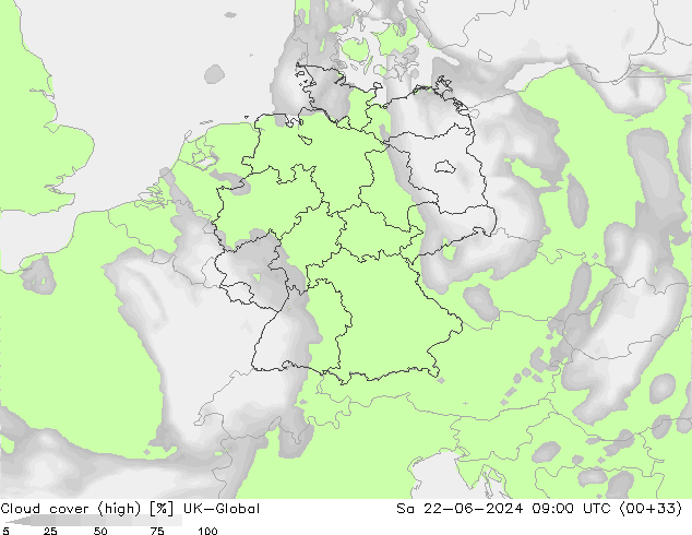 vysoký oblak UK-Global So 22.06.2024 09 UTC