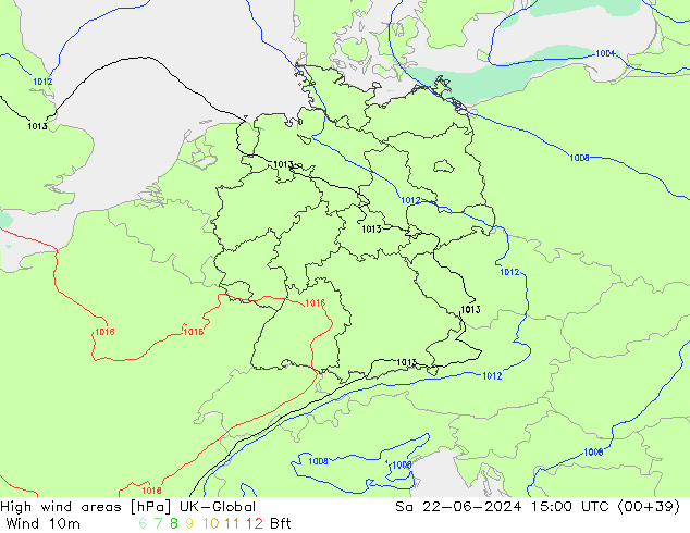 High wind areas UK-Global Sáb 22.06.2024 15 UTC