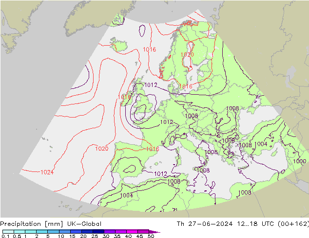 Precipitazione UK-Global gio 27.06.2024 18 UTC