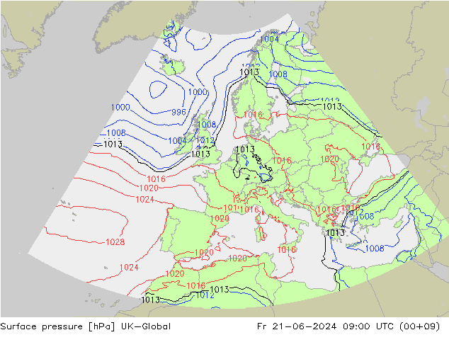 Yer basıncı UK-Global Cu 21.06.2024 09 UTC