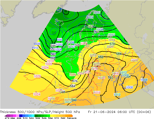 Thck 500-1000hPa UK-Global ven 21.06.2024 06 UTC