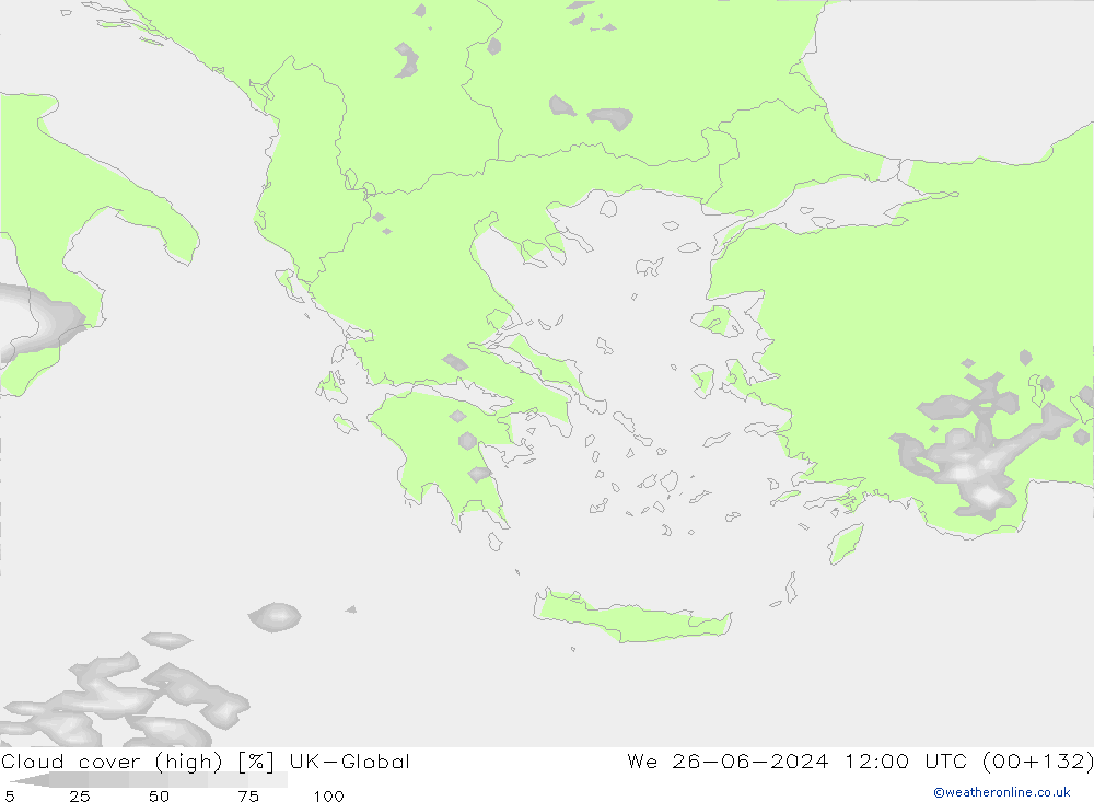 Nubes altas UK-Global mié 26.06.2024 12 UTC