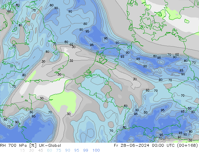 RH 700 hPa UK-Global Sex 28.06.2024 00 UTC