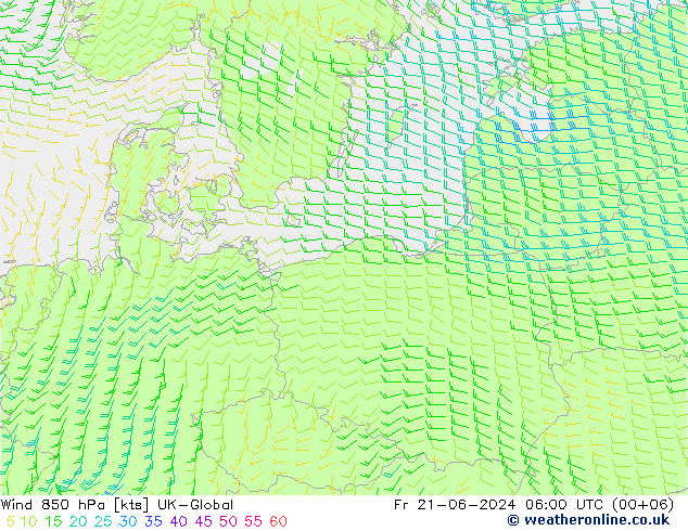 wiatr 850 hPa UK-Global pt. 21.06.2024 06 UTC