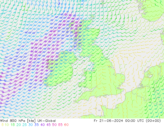 Vento 850 hPa UK-Global Sex 21.06.2024 00 UTC