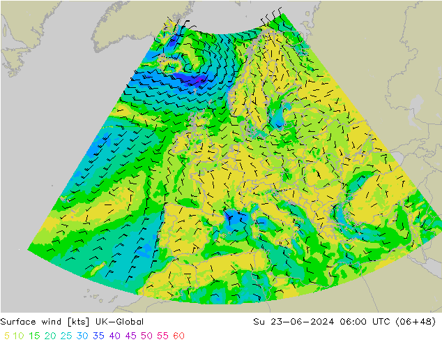 Bodenwind UK-Global So 23.06.2024 06 UTC