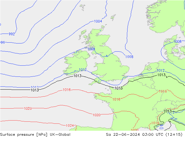 Surface pressure UK-Global Sa 22.06.2024 03 UTC