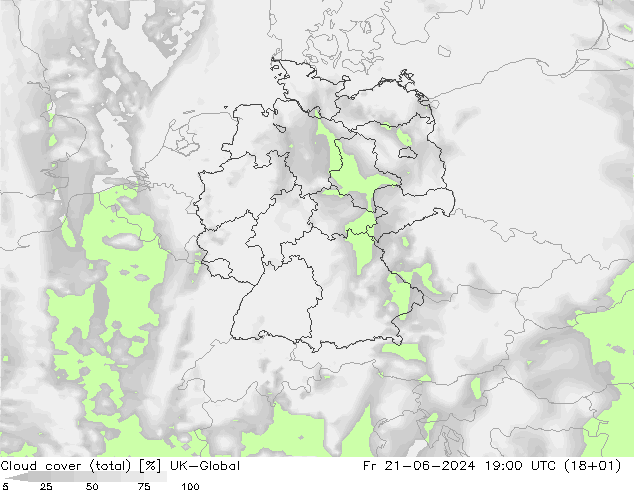 Wolken (gesamt) UK-Global Fr 21.06.2024 19 UTC