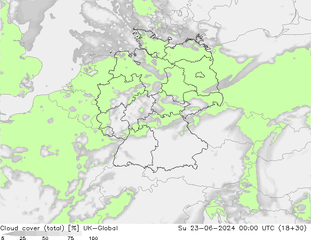 Bulutlar (toplam) UK-Global Paz 23.06.2024 00 UTC