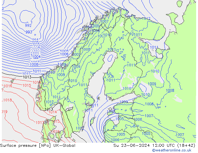 pressão do solo UK-Global Dom 23.06.2024 12 UTC