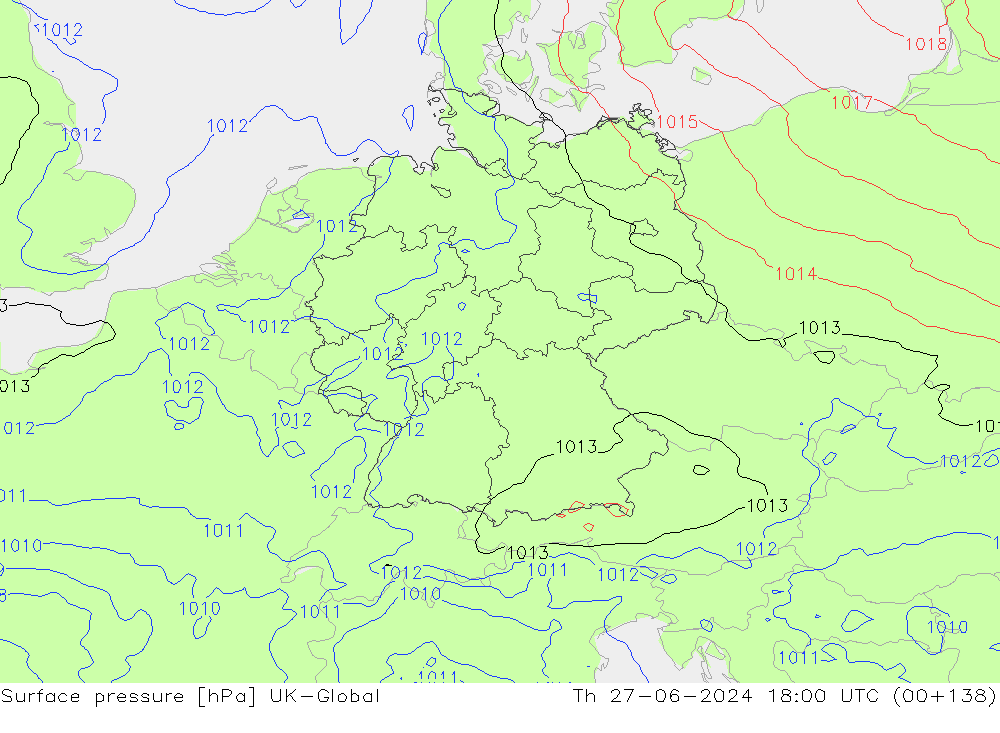 Yer basıncı UK-Global Per 27.06.2024 18 UTC