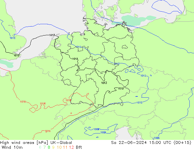 High wind areas UK-Global Sa 22.06.2024 15 UTC
