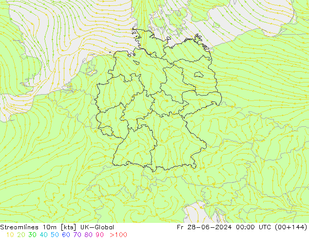 Streamlines 10m UK-Global Fr 28.06.2024 00 UTC