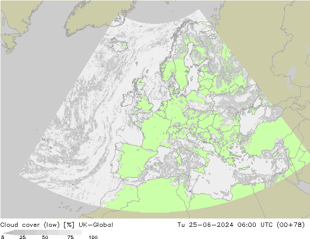 Wolken (tief) UK-Global Di 25.06.2024 06 UTC