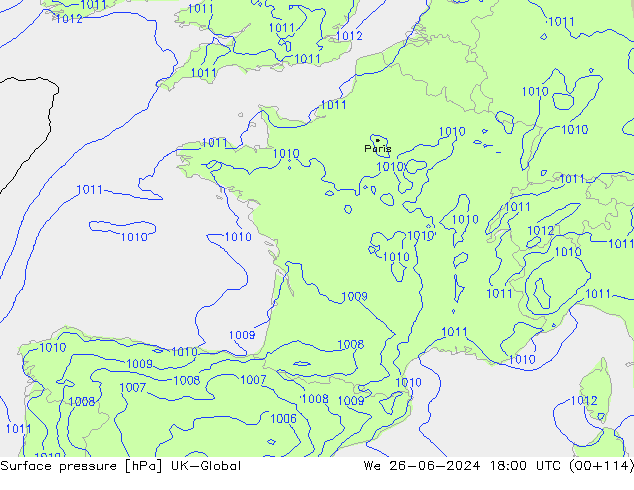 Bodendruck UK-Global Mi 26.06.2024 18 UTC